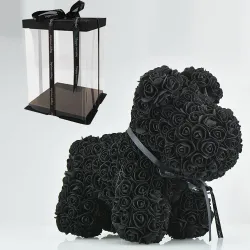 Hond gemaakt van infinity rozen 40 cmValentijnsdag