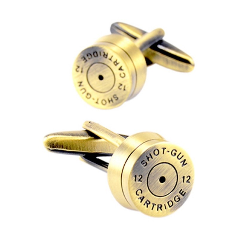 Round bronze bullet cufflinksCufflinks
