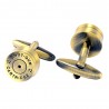 Round bronze bullet cufflinksManchetknopen