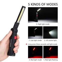 COB LED zaklamp - USB oplaadbaar - met ophanghaakSurvival gereedschap