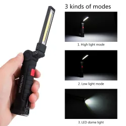 COB LED zaklamp - USB oplaadbaar - met ophanghaakSurvival gereedschap