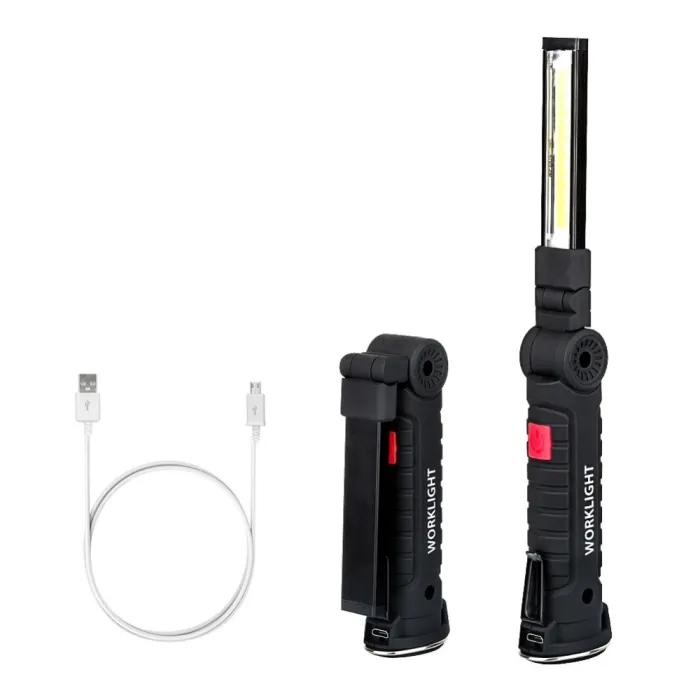 COB LED zaklamp - USB oplaadbaar - met ophanghaakSurvival gereedschap
