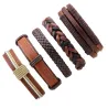 Multilayer lederen punkarmband - unisexArmbanden