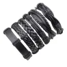 Multilayer lederen punkarmband - unisexArmbanden