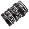 Multilayer lederen punkarmband - unisexArmbanden