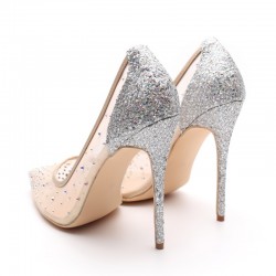 Crystal rhinestone mesh - high heel pumpsHigh heels