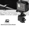 Skateboard motorcycle handlebar - rotated clamp mount - bracket holder for GoPro Hero ActionMounts