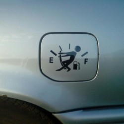 Gas - fuel - vinyl cartoon car stickerStickers