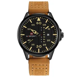 NAVIFORCE - leather band - quartz watchHorloges