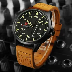 NAVIFORCE - leather band - quartz watchHorloges
