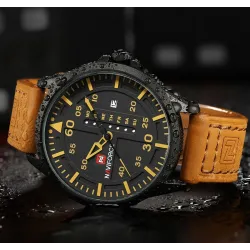 NAVIFORCE - leather band - quartz watchHorloges