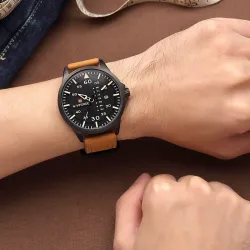 NAVIFORCE - leather band - quartz watchHorloges
