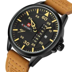 NAVIFORCE - leather band - quartz watchHorloges