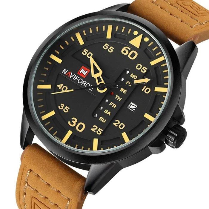 NAVIFORCE - leather band - quartz watchHorloges