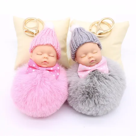 Slapende babypop - sleutelhangerSleutelhangers