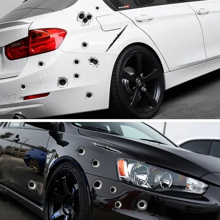 Kogelgaten - 3D autosticker - waterdicht - 21 * 30cmStickers