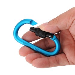 Safety buckle - aluminum carabiner with lock 6 piecesSurvival tools