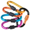 Safety buckle - aluminum carabiner with lock 6 piecesSurvival tools