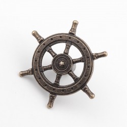 Rudder steering wheel - antique knob - furniture handle - 54mm