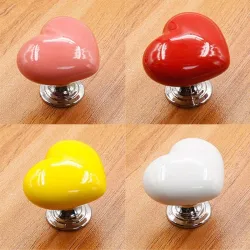 Ceramic heart - furniture handle - knobFurniture