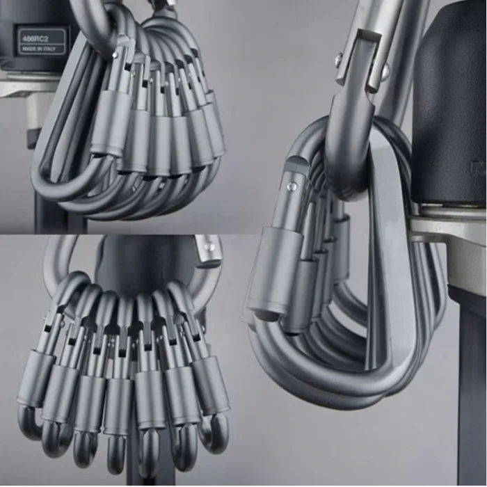 Aluminium karabijnhaak - D-type quick hook 6 stuksSurvival gereedschap