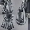 Aluminium karabijnhaak - D-type quick hook 6 stuksSurvival gereedschap
