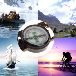 Draagbare Vouwen Army Green Lens Kompas Amerikaanse Militaire Multifunctionele Mini Camping KlimmenSurvival gereedschap