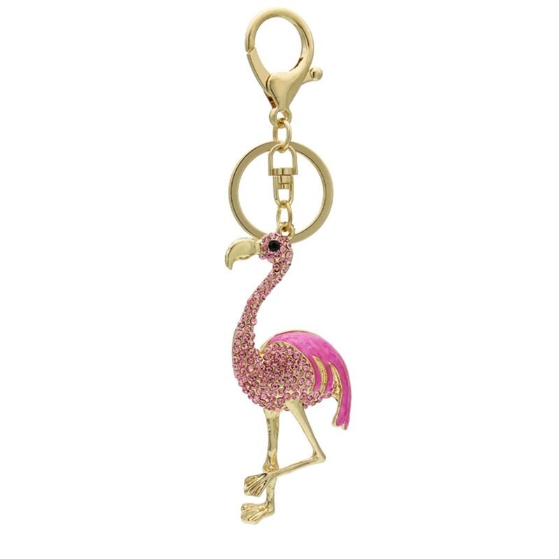 Crystal Flamingo - KeychainKeyrings