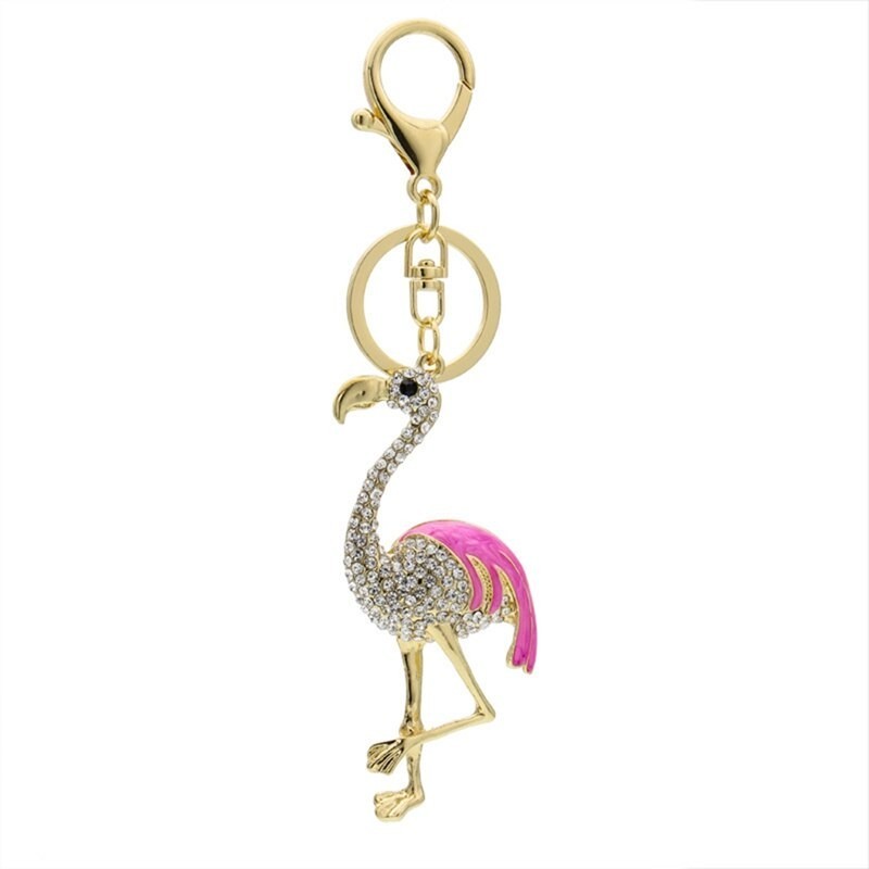 Crystal Flamingo - KeychainKeyrings