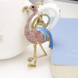 Kristallen Flamingo - sleutelhangerSleutelhangers