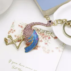 Kristallen Flamingo - sleutelhangerSleutelhangers