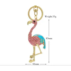 Kristallen Flamingo - sleutelhangerSleutelhangers