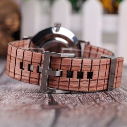 Elegant wooden quartz watch - unisexHorloges