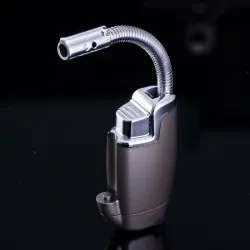 Windproof cigarette lighter with flexible pipeAanstekers