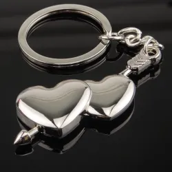 Double heart & arrow - keychainSleutelhangers