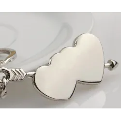 Double heart & arrow - keychainSleutelhangers