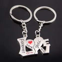 Forever Love You - keychain 2pcsSleutelhangers