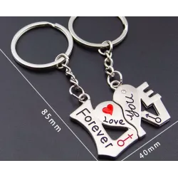 Forever Love You - keychain 2pcsSleutelhangers