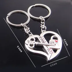 Heart & key - keychain 2 pcsSleutelhangers