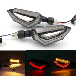 12 LED - universele motor knipperlichten voor Harley Cruiser Honda Kawasaki BMW Yamaha 2 stuksRichtingaanwijzers
