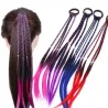Elastische haarband met gevlochten kunsthaarPruiken