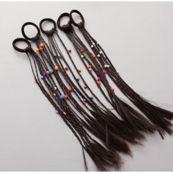 Kids handmade wig - elastic hair band with beadsWigs