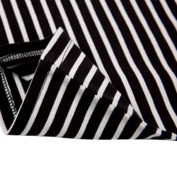 Vrouwen Coltrui Koreaanse Stijl T-shirt Harajuku Top Lange Mouwen Gestreept Tops vrouwelijke t-shirtHoodies & Truien