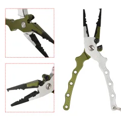 Fishing Plier With Bag Multi functional Light Lure Accessories Grip Pincer Nipper Wire line CutterGereedschap