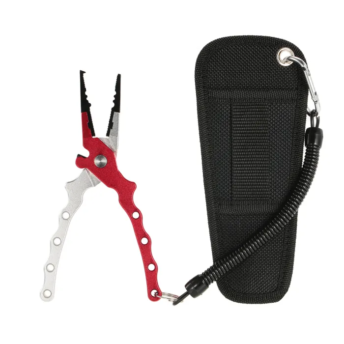 Fishing Plier With Bag Multi functional Light Lure Accessories Grip Pincer Nipper Wire line CutterGereedschap