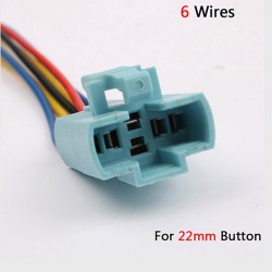 6 wires cable - socket for switch memontary 22mm buttonSchakelaars
