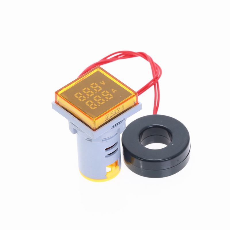 Nieuwe Vierkante LED Digitale Dual Display Voltmeter Amperemeter Voltage Gauge Current Meter MetingDiagnose