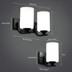 E27 LED Base Wandlamp Enkele en Dubbele Hoofd Retro Nachtkastje Leeslamp Hotel Slaapkamer Gang WandlE27