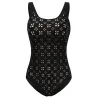 Riseado Nieuwe Hollow Out Badmode Vrouwen 2019 Een Stuk Badpak Effen Racer Back Badpak Badpakken vooBadkleding