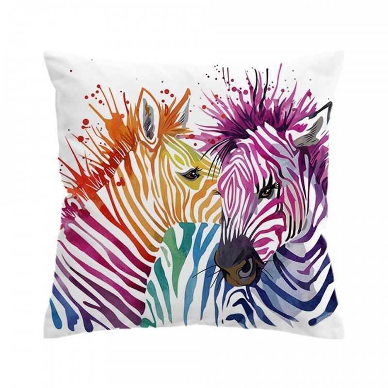 Kleurrijke safari-zebra's - kussenhoesKussenslopen